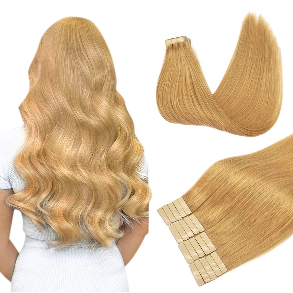 Tape in Hair Extensions, Honey Blonde, 22 Inch (50g 20pcs)